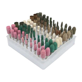 Luo ke polishing bits, cylinder 4mm with corundum sand, for precise metal buffing and smooth finishes.
