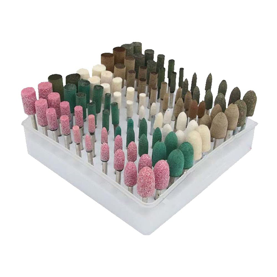 Luo ke polishing bits, cylinder 4mm with corundum sand, for precise metal buffing and smooth finishes.