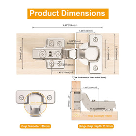 Luokim 105-degree opening accommodates common cabinet layouts