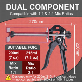 LUORIN epoxy gun metal frame highlights durability for demanding professional bonding projects.