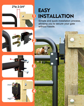 Lupar easy installation fits 1.5 to 1.9 inch tubes with included hardware.