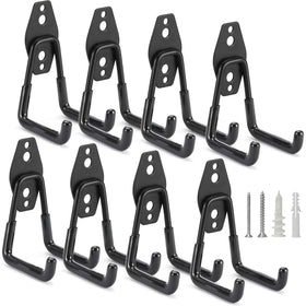 LUPYJI 8-pack garage hooks mounted on wall for organized space