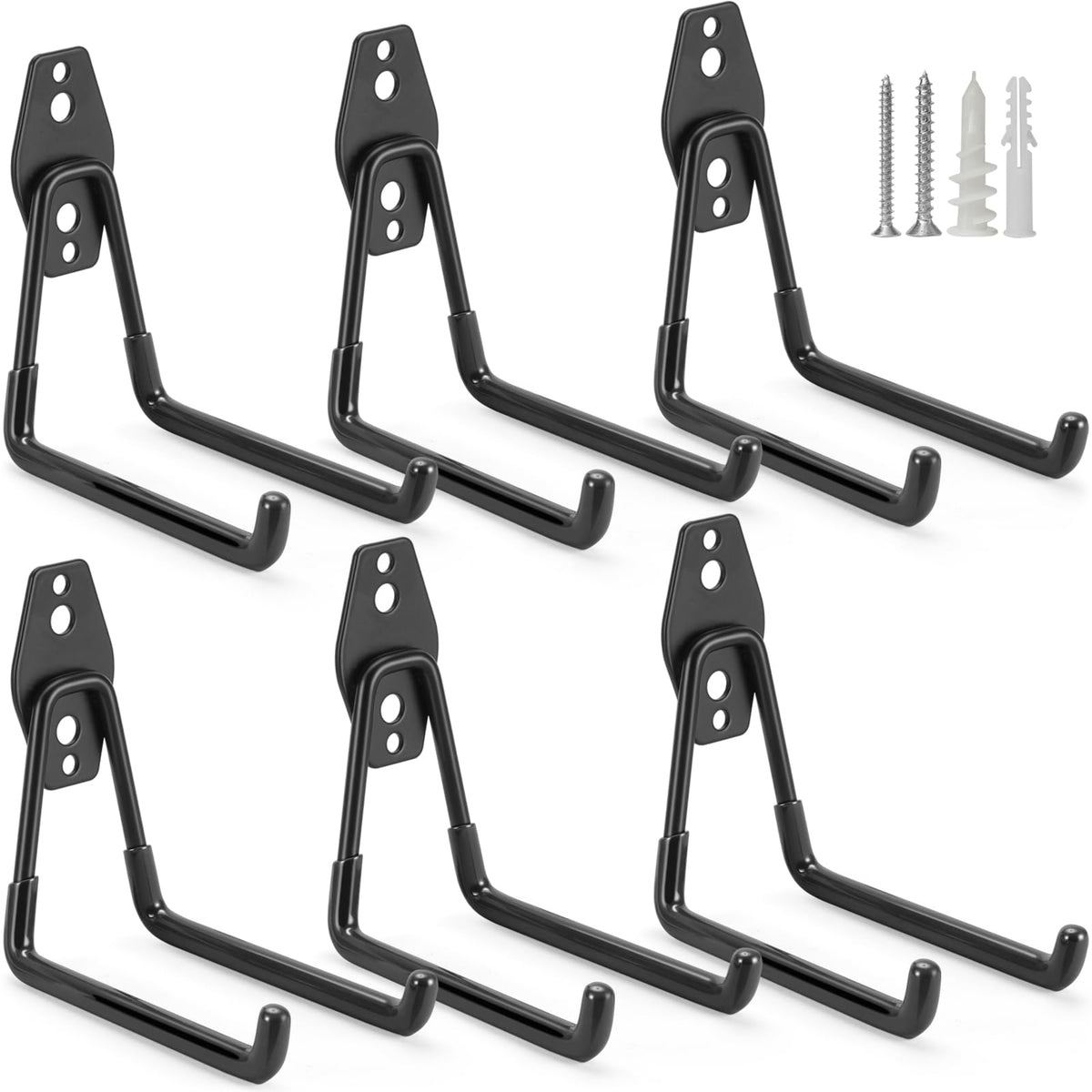 LUPYJI garage hook with solid steel and PVC sheath for secure grip on heavy items