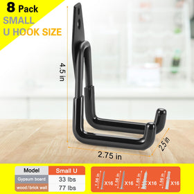 LUPYJI garage hooks holding ladder on wall for easy access