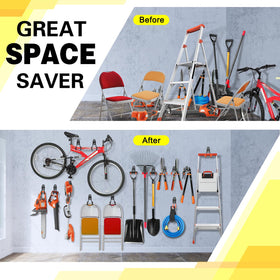 LUPYJI garage hooks securing tools and gear on wall