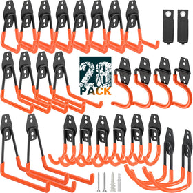 LUPYJI heavy-duty garage hooks mounted on wall for space-saving storage