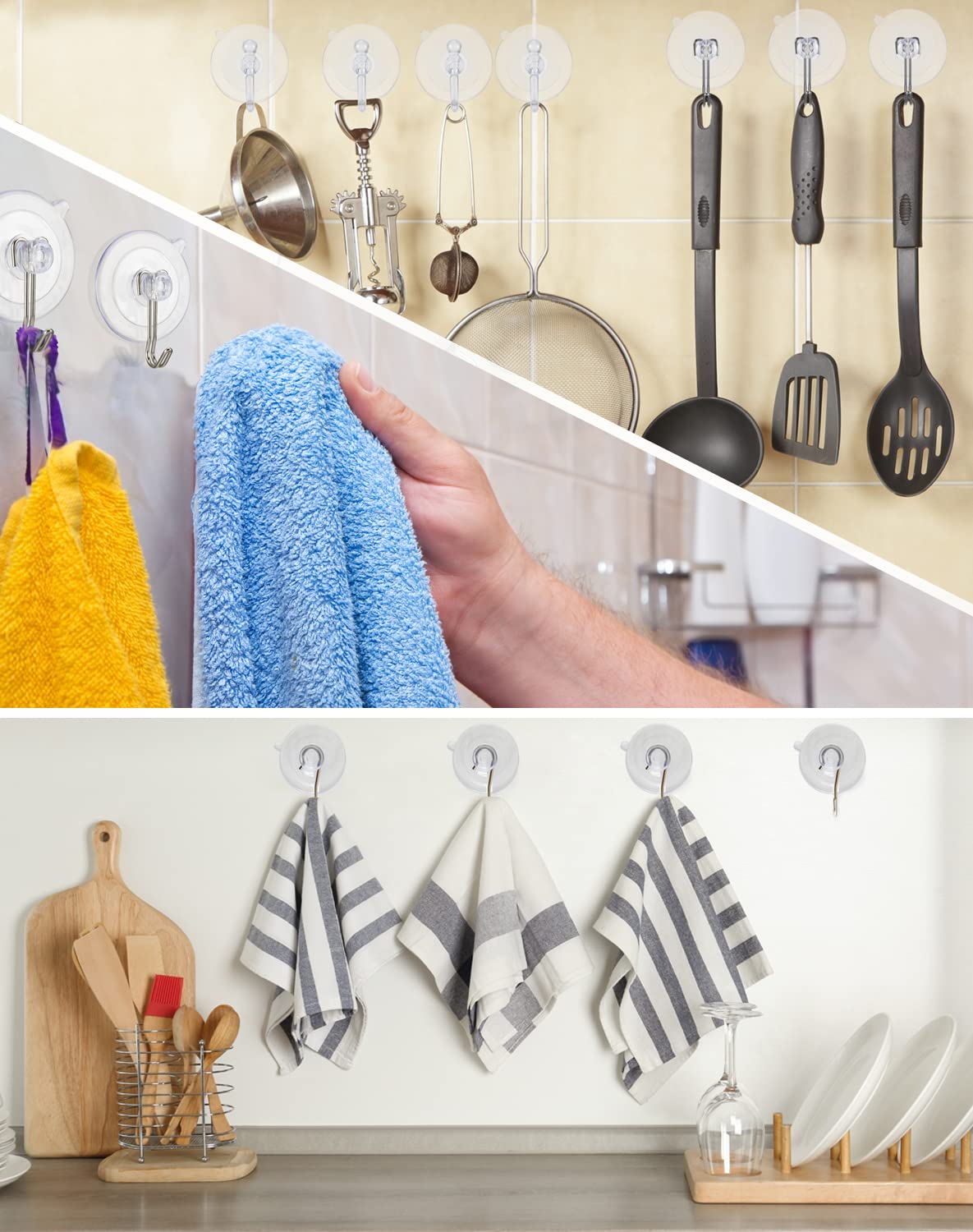 LUPYJI 30-pack provides ample hooks for home, office, and car.