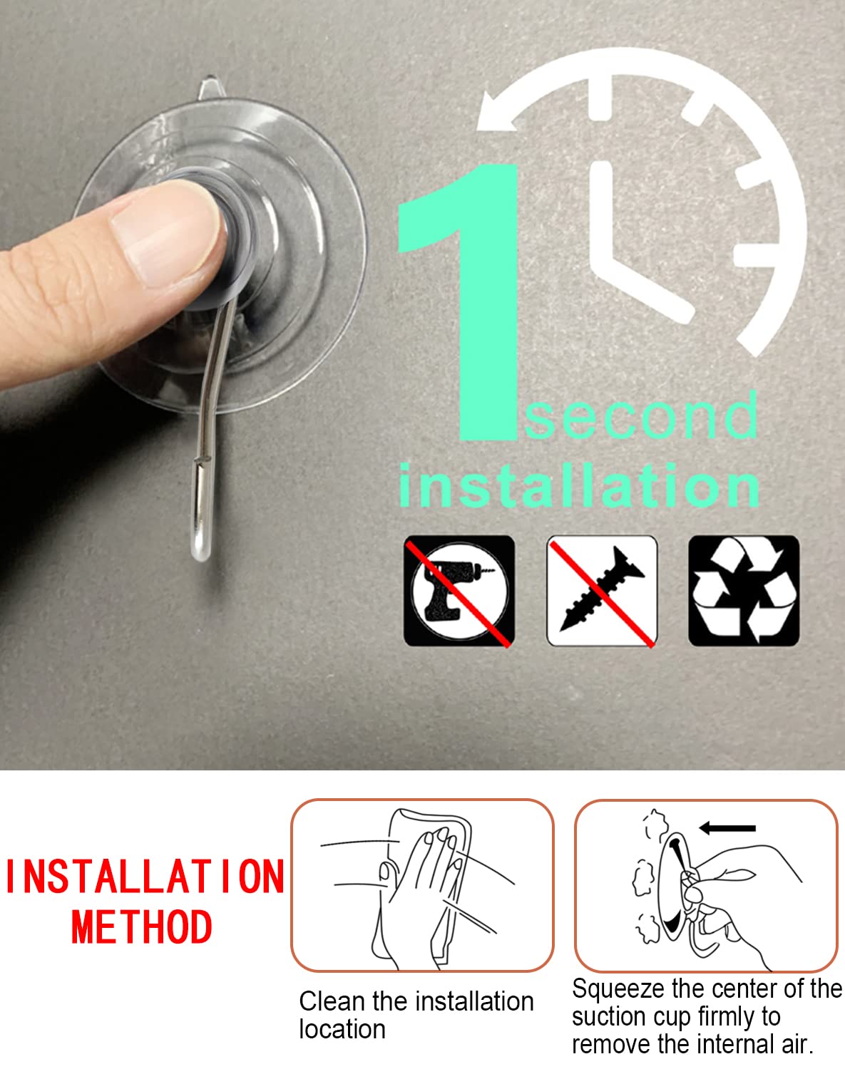 LUPYJI suction cup hooks reset by boiling water for reuse.