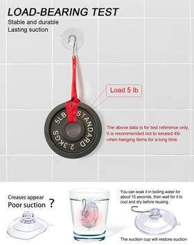 LUPYJI suction cup hooks with strong bearing capacity for secure holding.