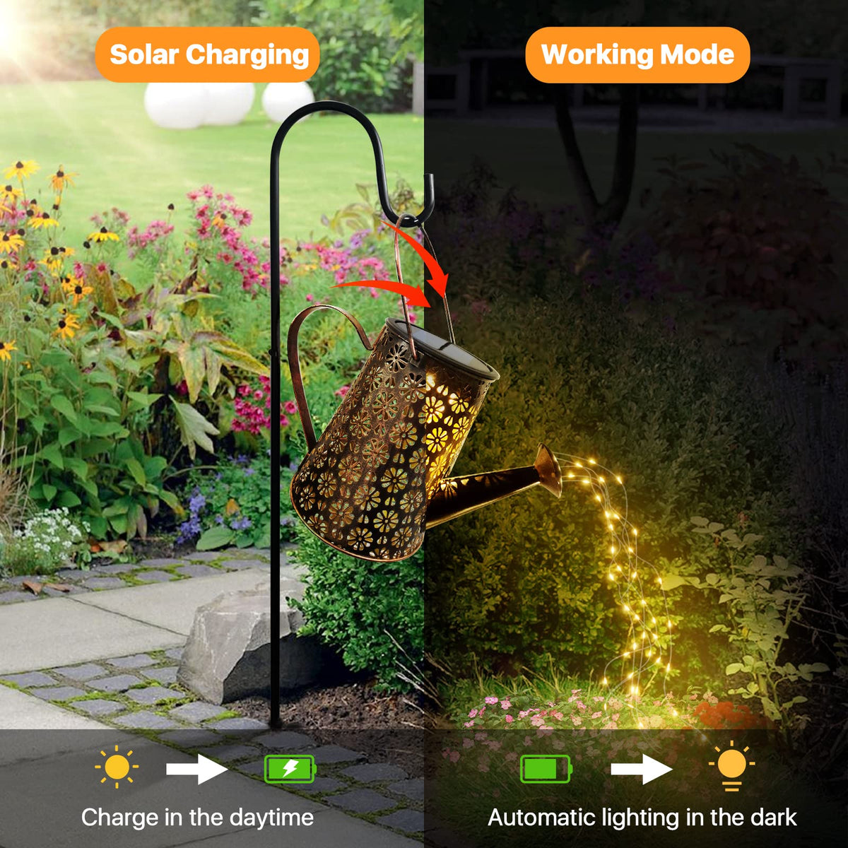 Lureshine hanging lantern lights illuminate patios for evenings