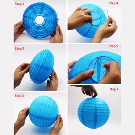 LURICO 8-inch colorful paper lanterns create soft, festive atmosphere.