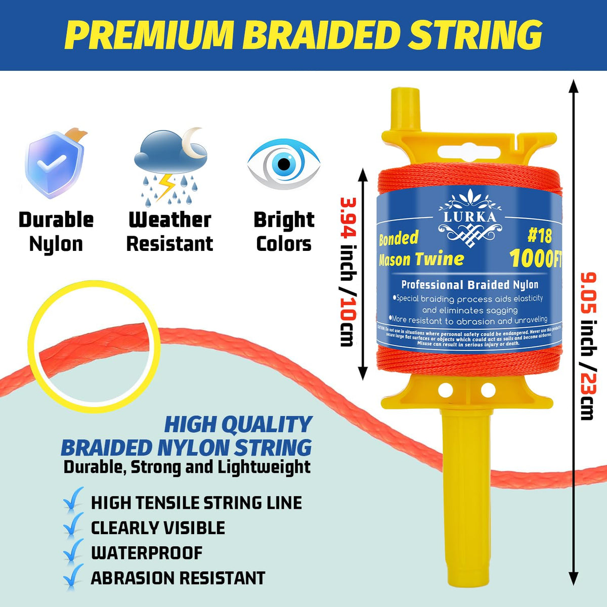LURKA Mason Line with 5-level precision for quick level checks on brickwork