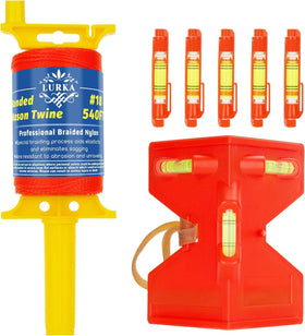 LURKA Mason Line Kit with Post & Pipe Level for precise post alignment