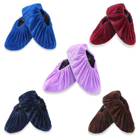 Lusanville five-color reusable shoe covers pack for home and office.