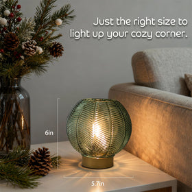 LUSHARBOR compact cordless lamp suitable for shelves and corners without cords.