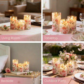 LUSHARBOR flameless candle with no dripping wax for clean décor