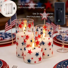 LUSHARBOR Patriotic centerpiece trio for cohesive table displays