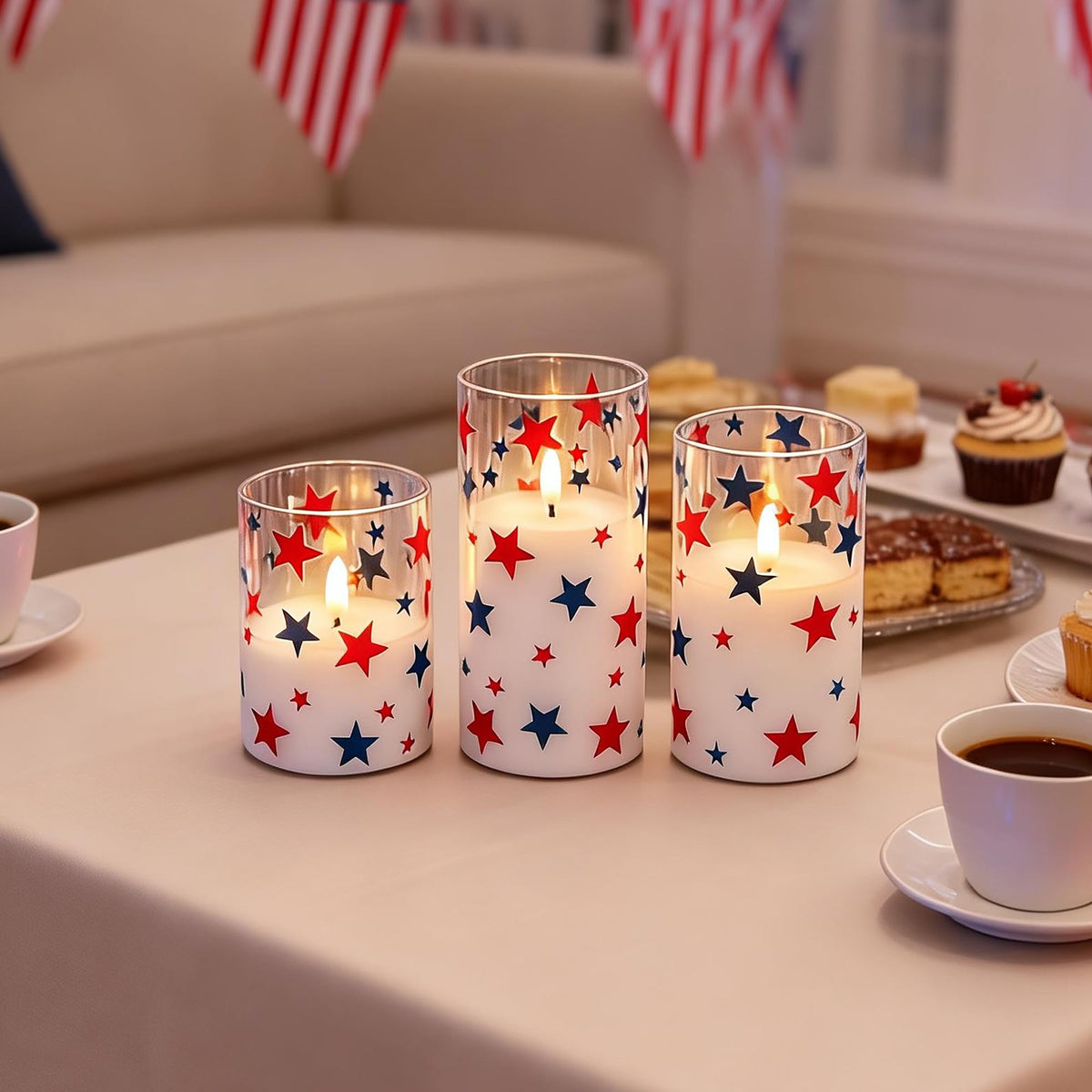 LUSHARBOR Safe flameless lighting suitable for homes with kids and pets