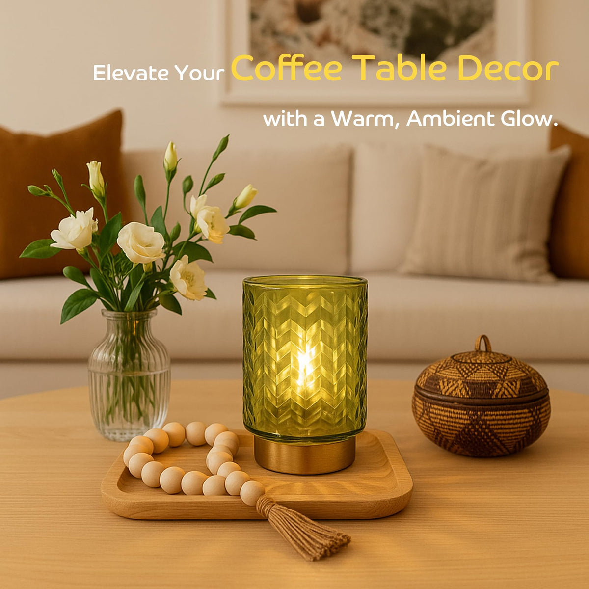 Compact LUSHARBOR lamp for bookshelves and mantels