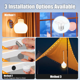 LUSKLLI three-color temperature bulb suitable for cozy evenings or bright tasks.