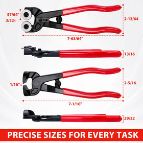 Lustriix 8-inch flat-head tile nippers for clean chip-free breaks