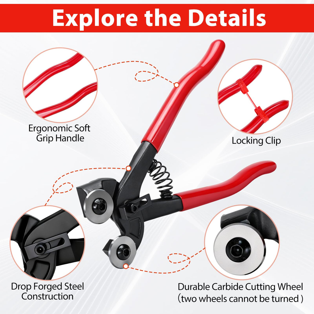 Lustriix soft-grip ergonomic handles reduce wrist fatigue