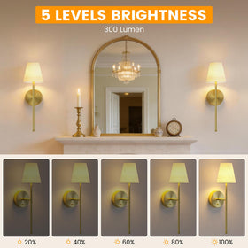 LUTEC sconce features 12-color RGB modes and effects.