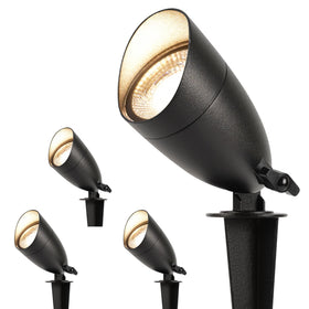 LUTEC 12V spotlight on tree base for durable outdoor lighting