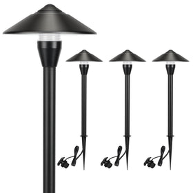 LUTEC 12V pathway light with die-cast aluminum design for durable outdoor use