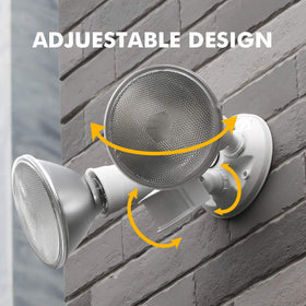 LUTEC outdoor light, back view, compatible with PAR38 bulbs for flexible brightness.