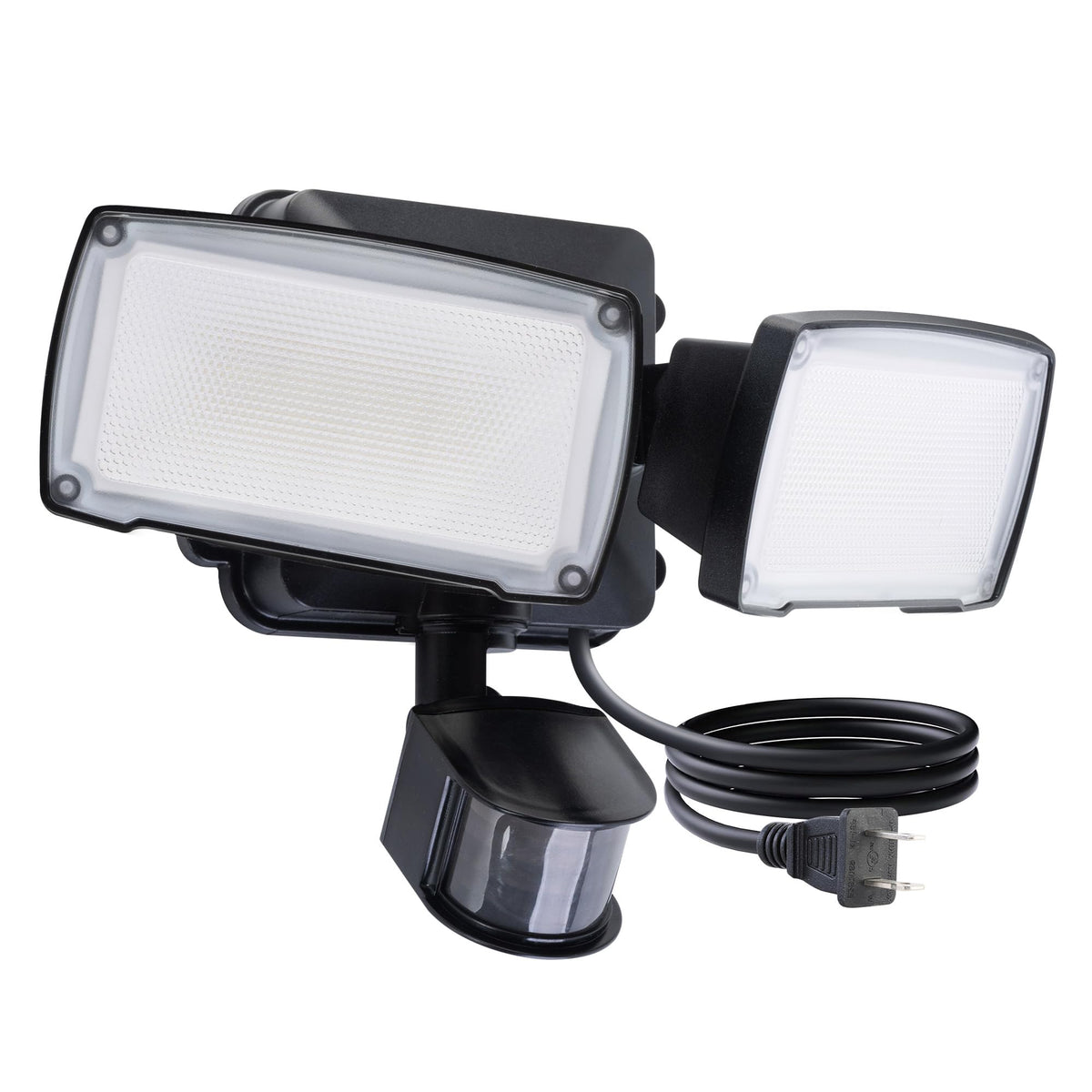 LUTEC 21W plug-in motion sensor light for outdoor areas, enhancing security