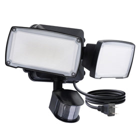 LUTEC 21W plug-in motion sensor light for outdoor areas, enhancing security