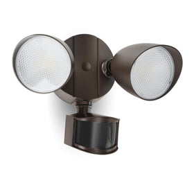 LUTEC 32W LED security light on a front porch for enhanced outdoor safety.