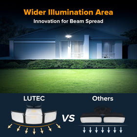 LUTEC 5000K daylight brightness provides clear outdoor visibility