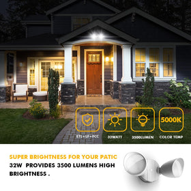 LUTEC 6222W 3500lm 5000K daylight for bright nighttime visibility