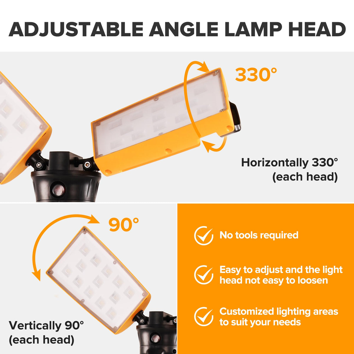 LUTEC 6290Pro rotating heads for flexible angles and precise task lighting