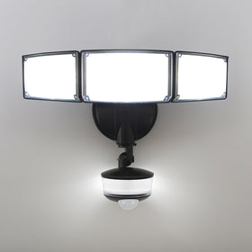 LUTEC 74W outdoor flood light with motion sensor for wide-area illumination.