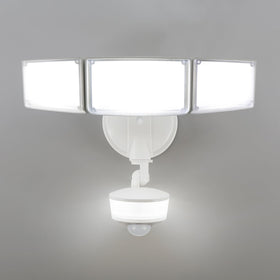 LUTEC 74W outdoor motion light with wide angle coverage for perimeter security