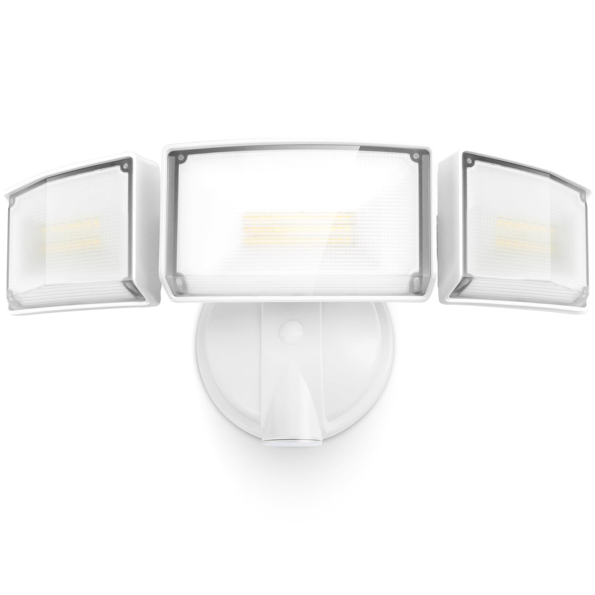 LUTEC 75W flood light front view for driveway lighting and enhanced security
