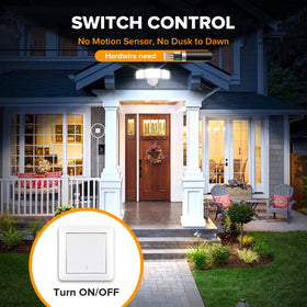 LUTEC flood light wall-mount with easy switch-controlled on/off