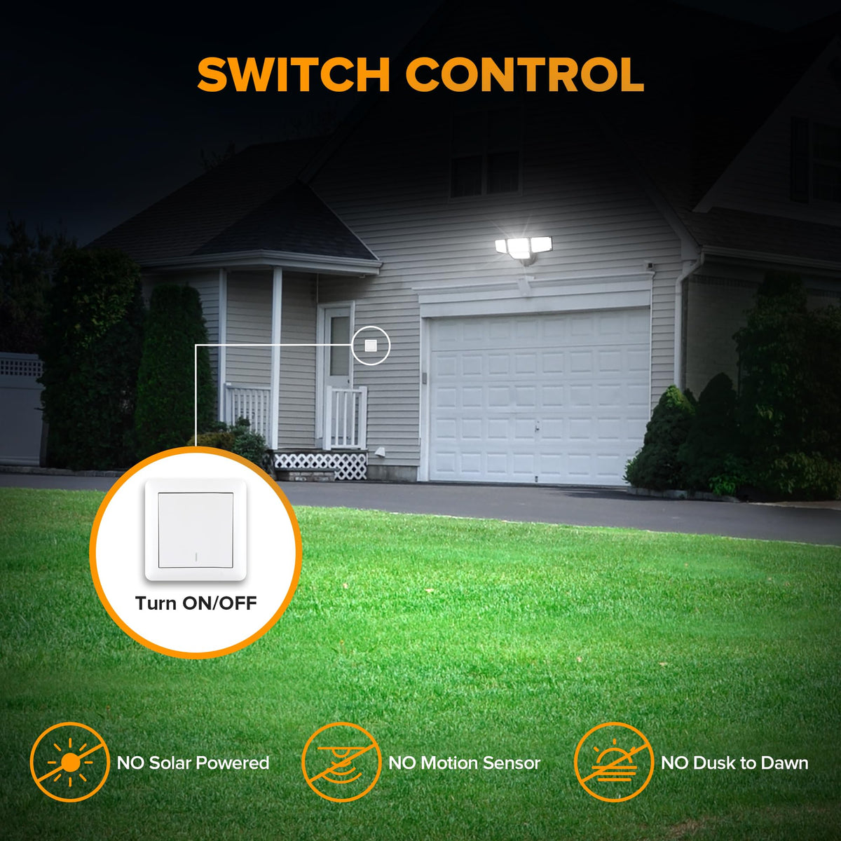 LUTEC flood light rear design highlights rugged weather-ready housing.