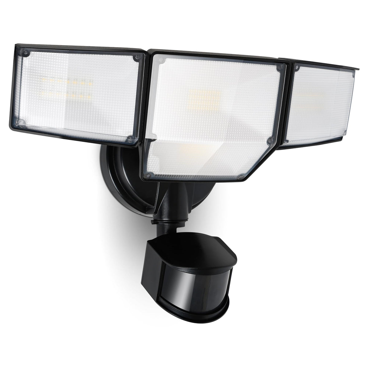 LUTEC 80W 9000LM LED security light front view for bright exterior illumination
