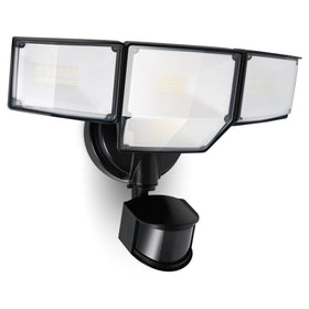 LUTEC 80W 9000LM LED security light front view for bright exterior illumination