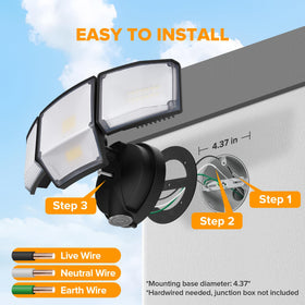 LUTEC outdoor installation suitable for garage, porch, and yard safety