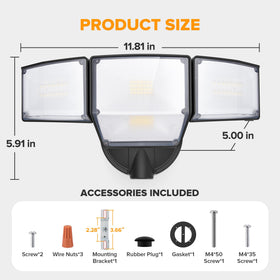 LUTEC daylight 5000K output enhances color clarity at night