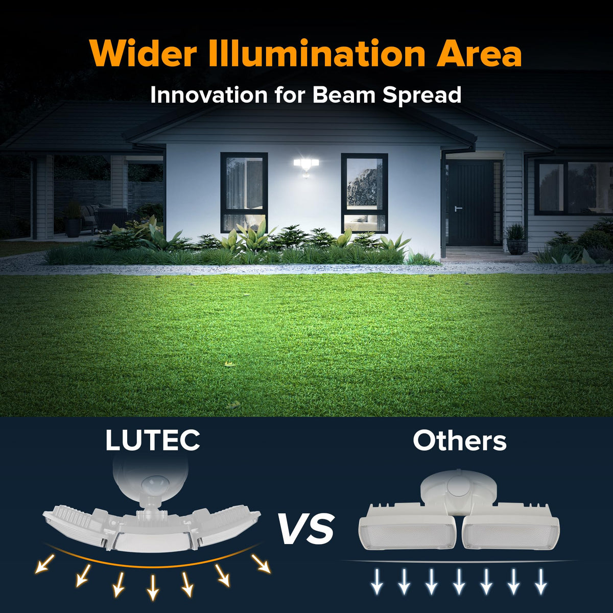 LUTEC durable aluminum housing stands up to weather