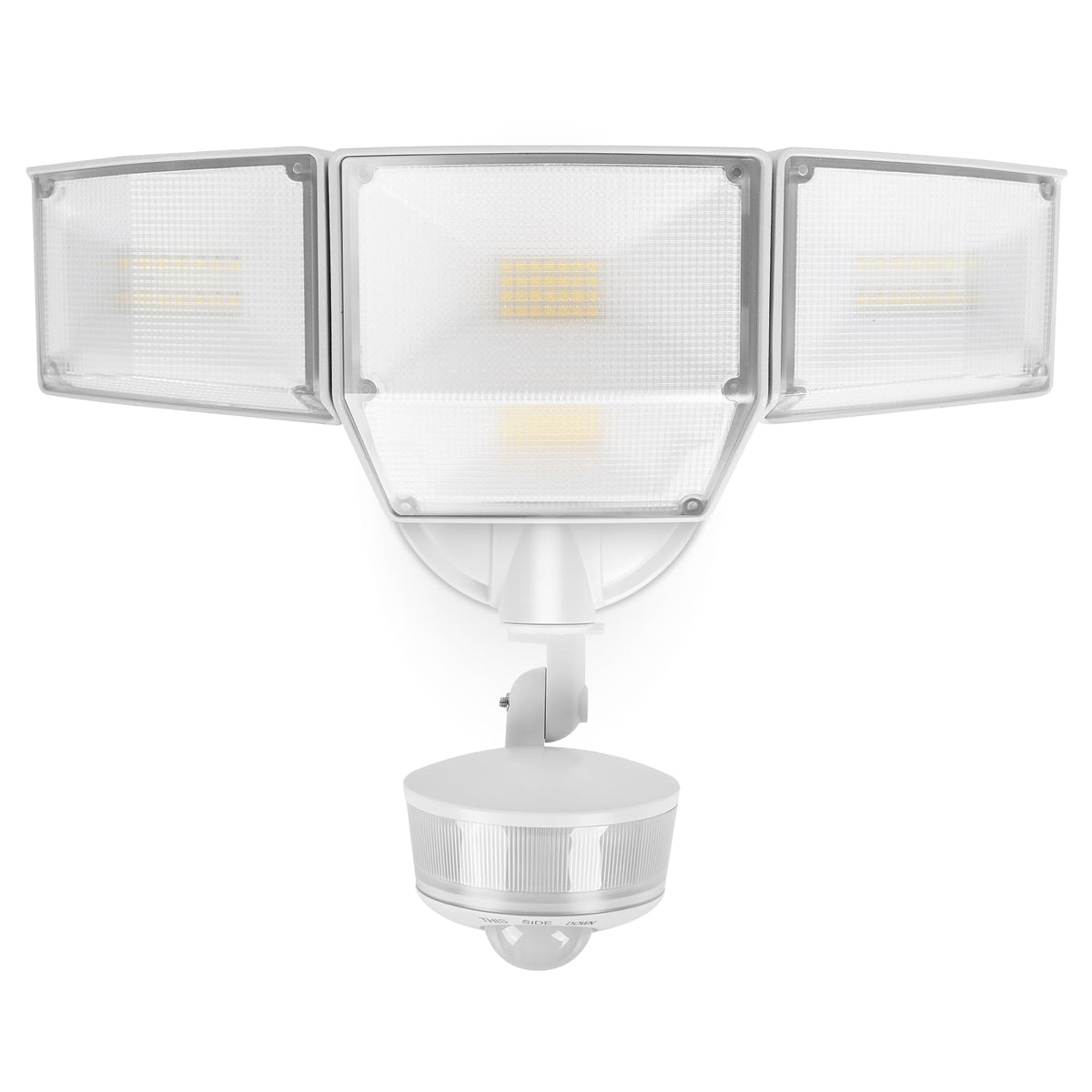 LUTEC 84W four-head LED flood light for broad outdoor coverage