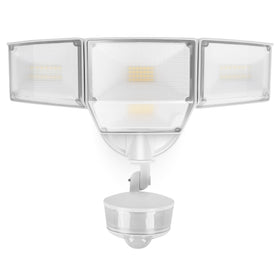 LUTEC 84W four-head LED flood light for broad outdoor coverage