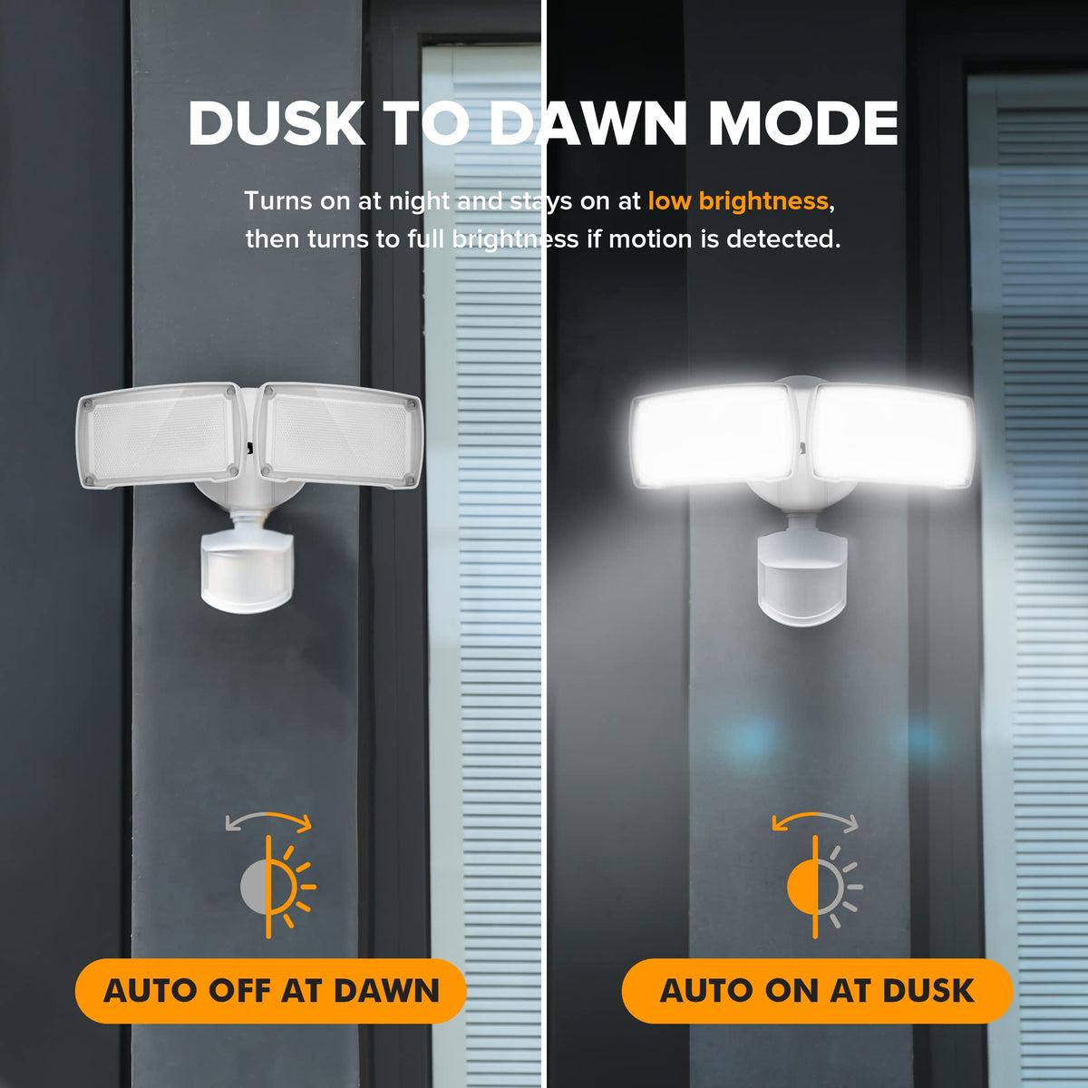 LUTEC adjustable-head floodlight offers customizable coverage.