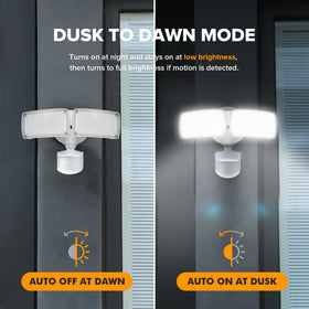 LUTEC adjustable-head floodlight offers customizable coverage.